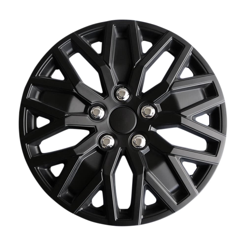 Wheel Covers 15 Black Set Of 4 PCS (D105115BK)
