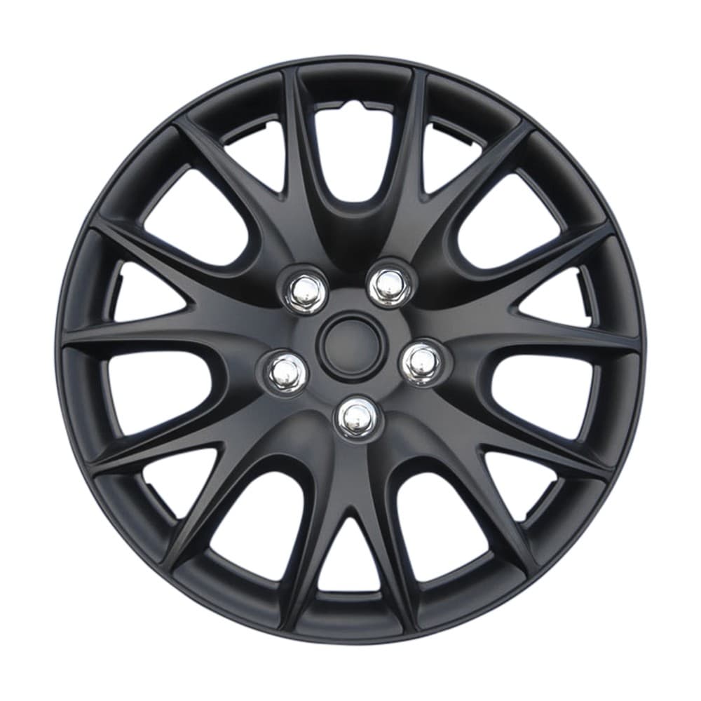 Wheel Covers 15 Black Set Of 4 PCS (D95015BK)