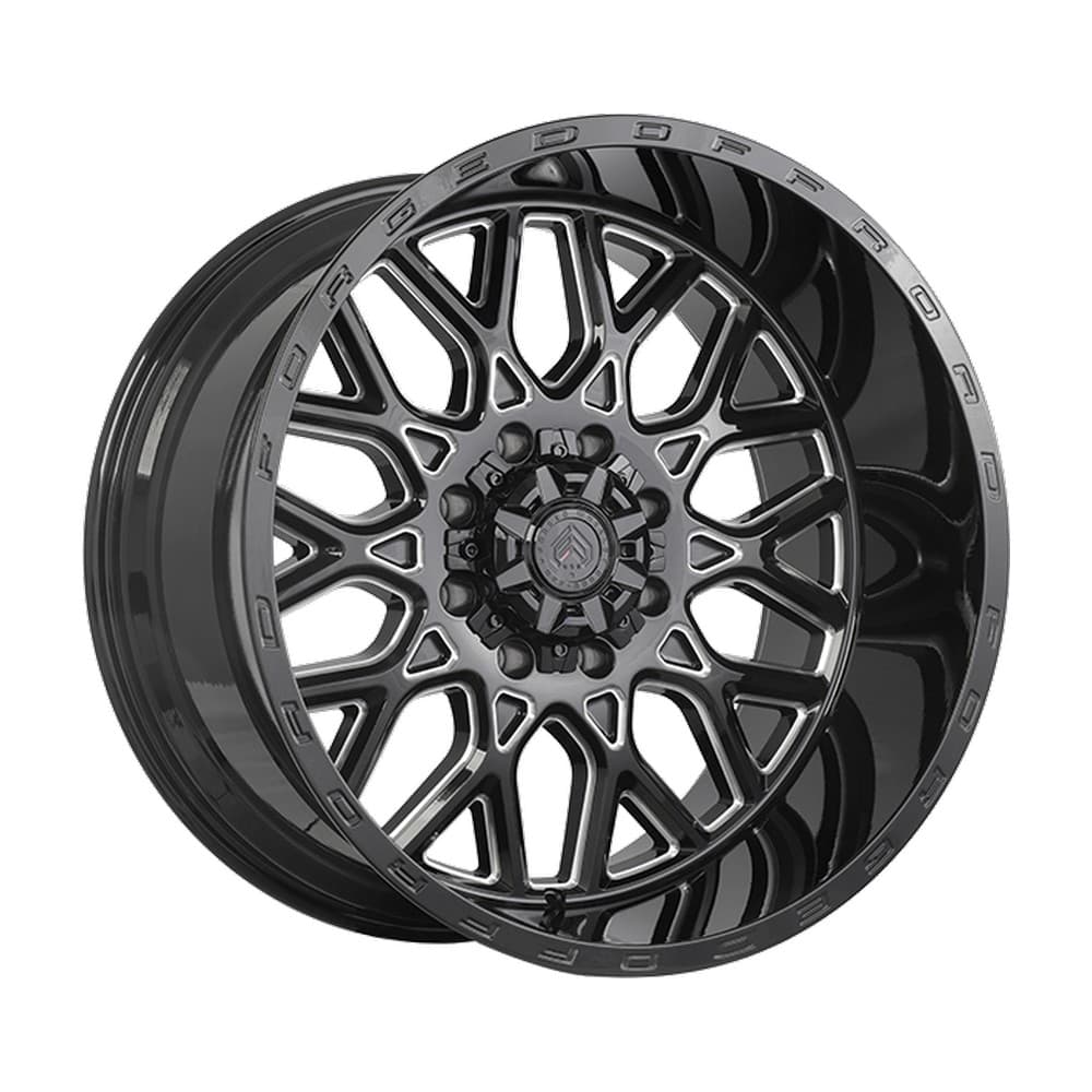 XR109 22×12.0 8x165.1 ET-44 — Gloss Black - Milled Edge