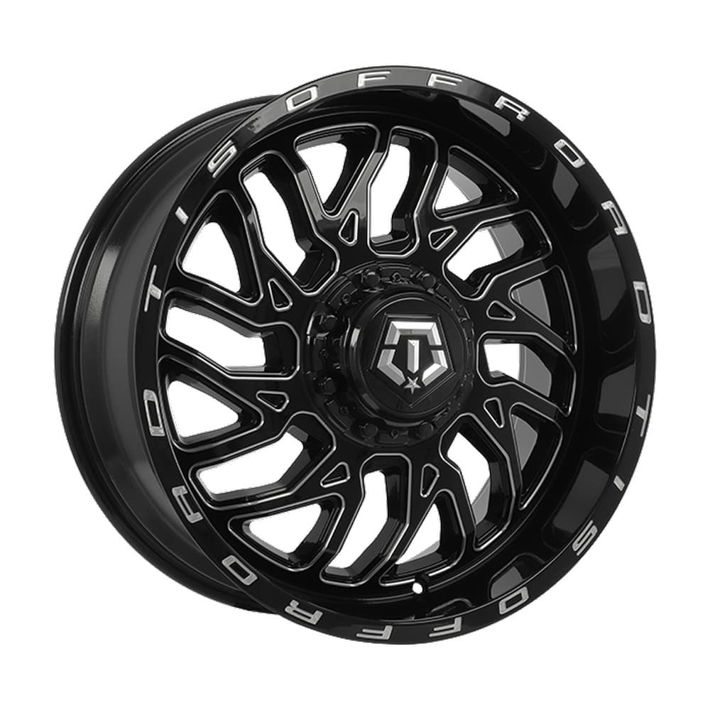 544 20×9.0 6x135/6x139.7 ET0 — Gloss Black - Milled Edge