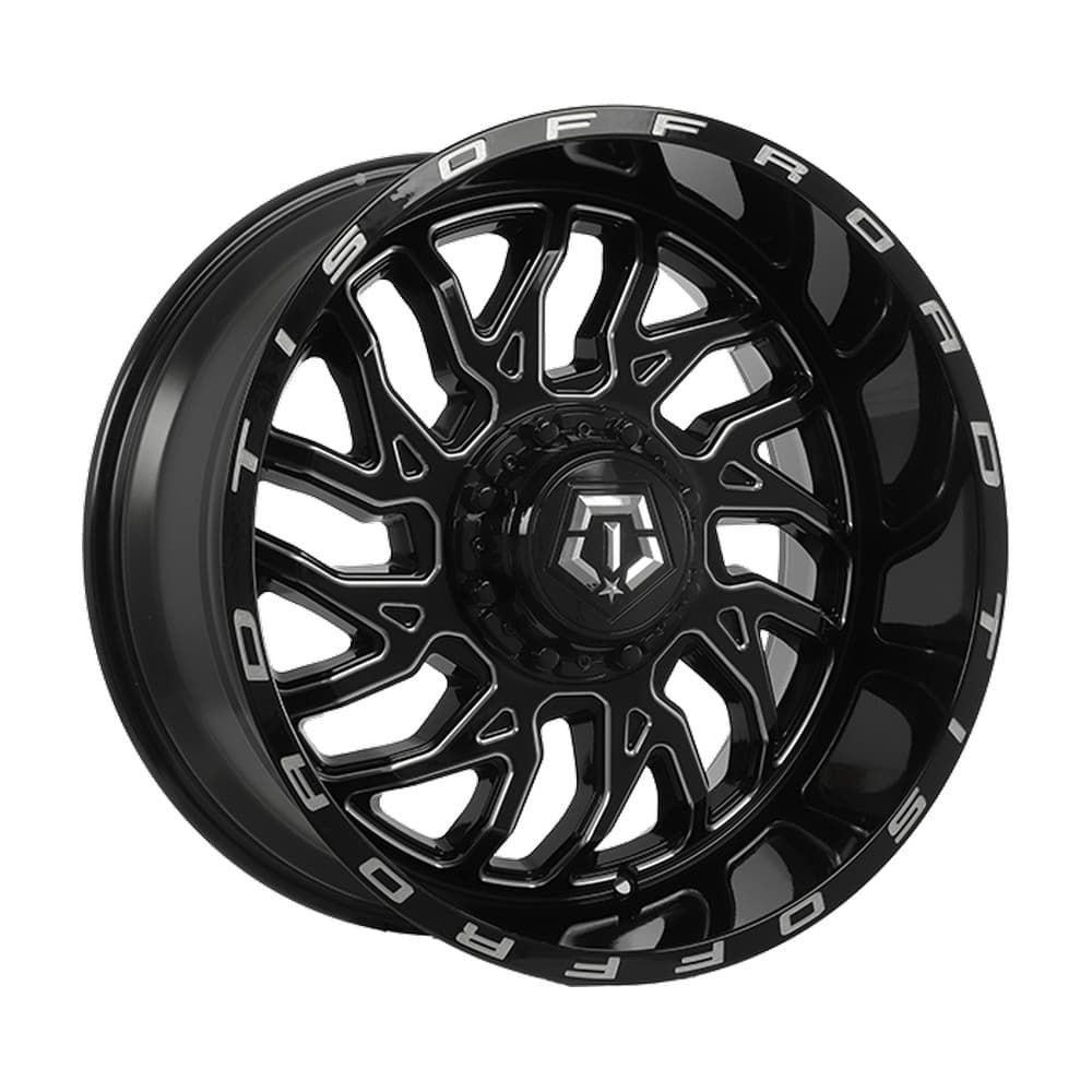544 20×10.0 5x139.7/5x150 ET-25 — Gloss Black - Milled Edge
