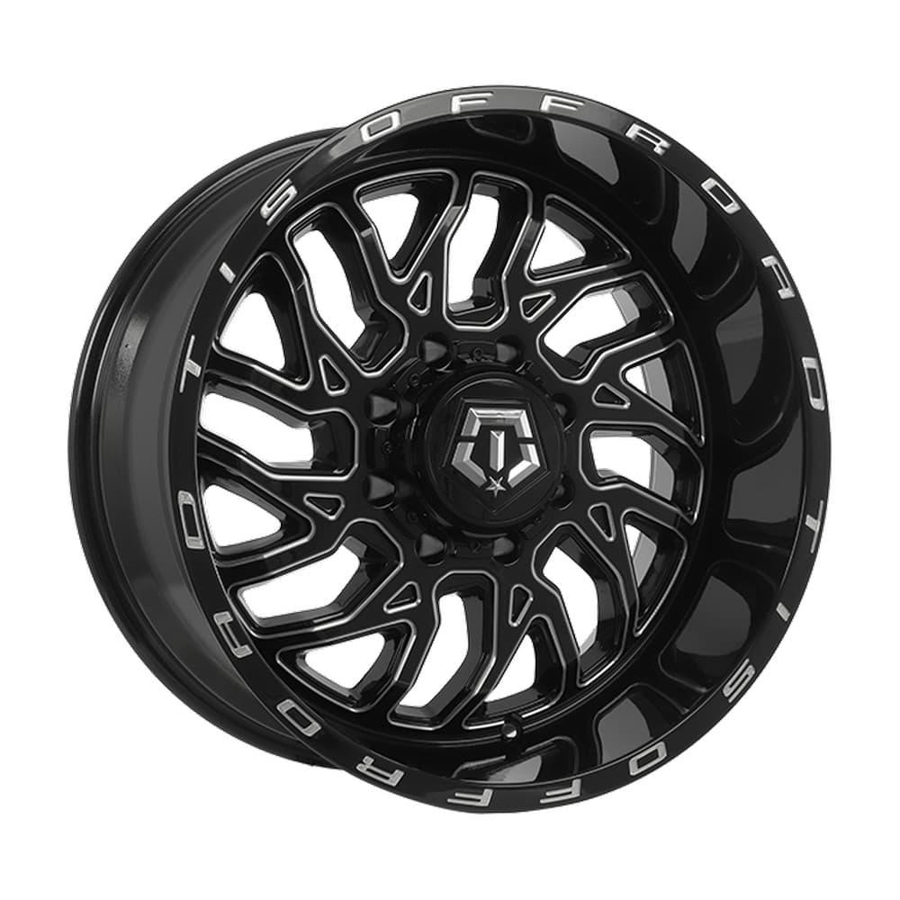 544 20×10.0 8x165.1 ET-25 — Gloss Black - Milled Edge