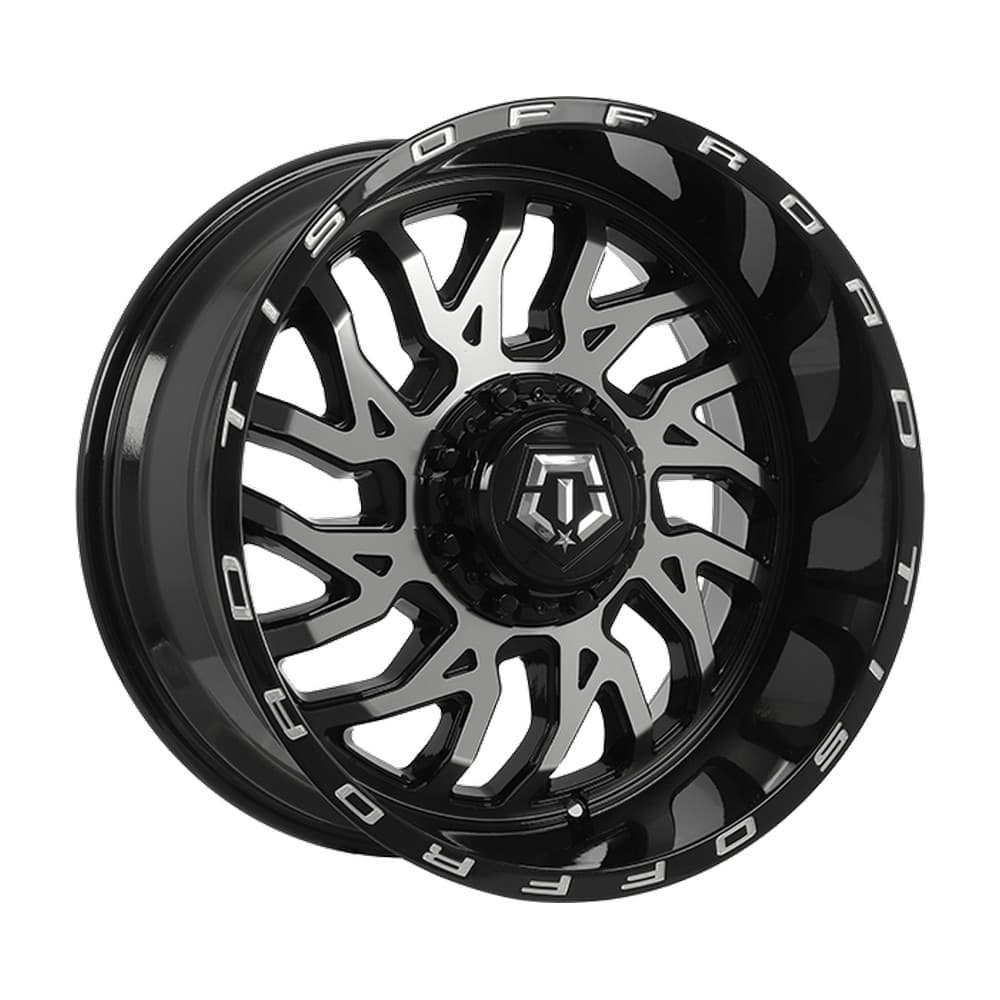 544 20×10.0 6x135/6x139.7 ET-25 — Gloss Black - Machined Face