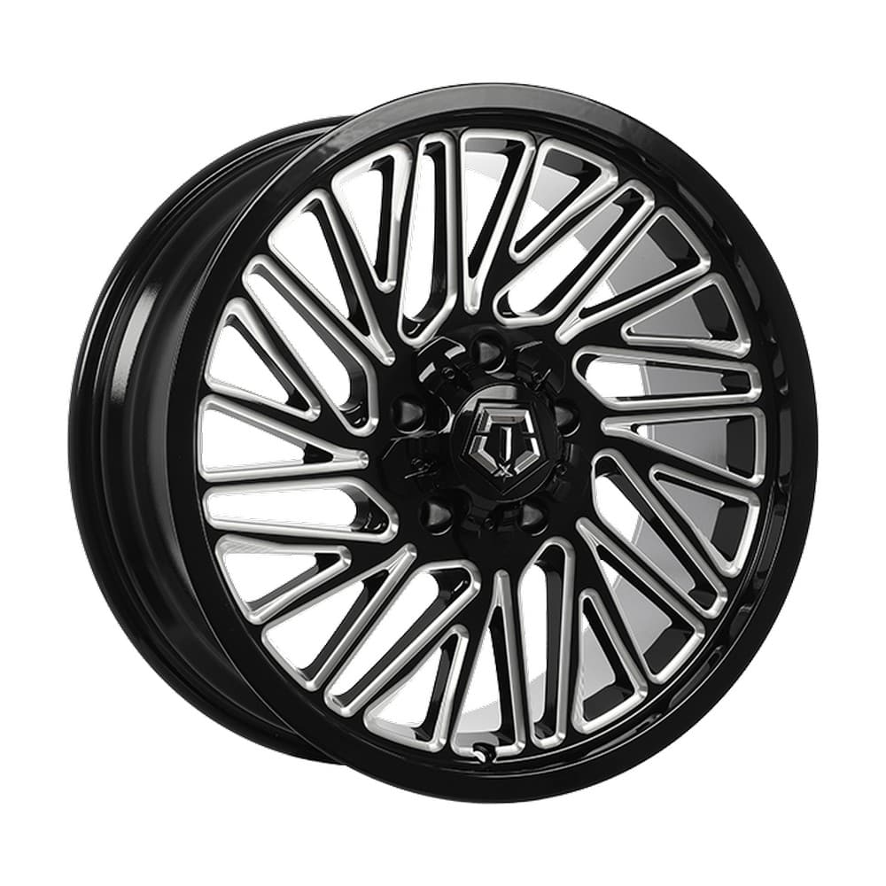 553 20×9.0 5x127/5x139.7 ET18 — Gloss Black - Milled Edge