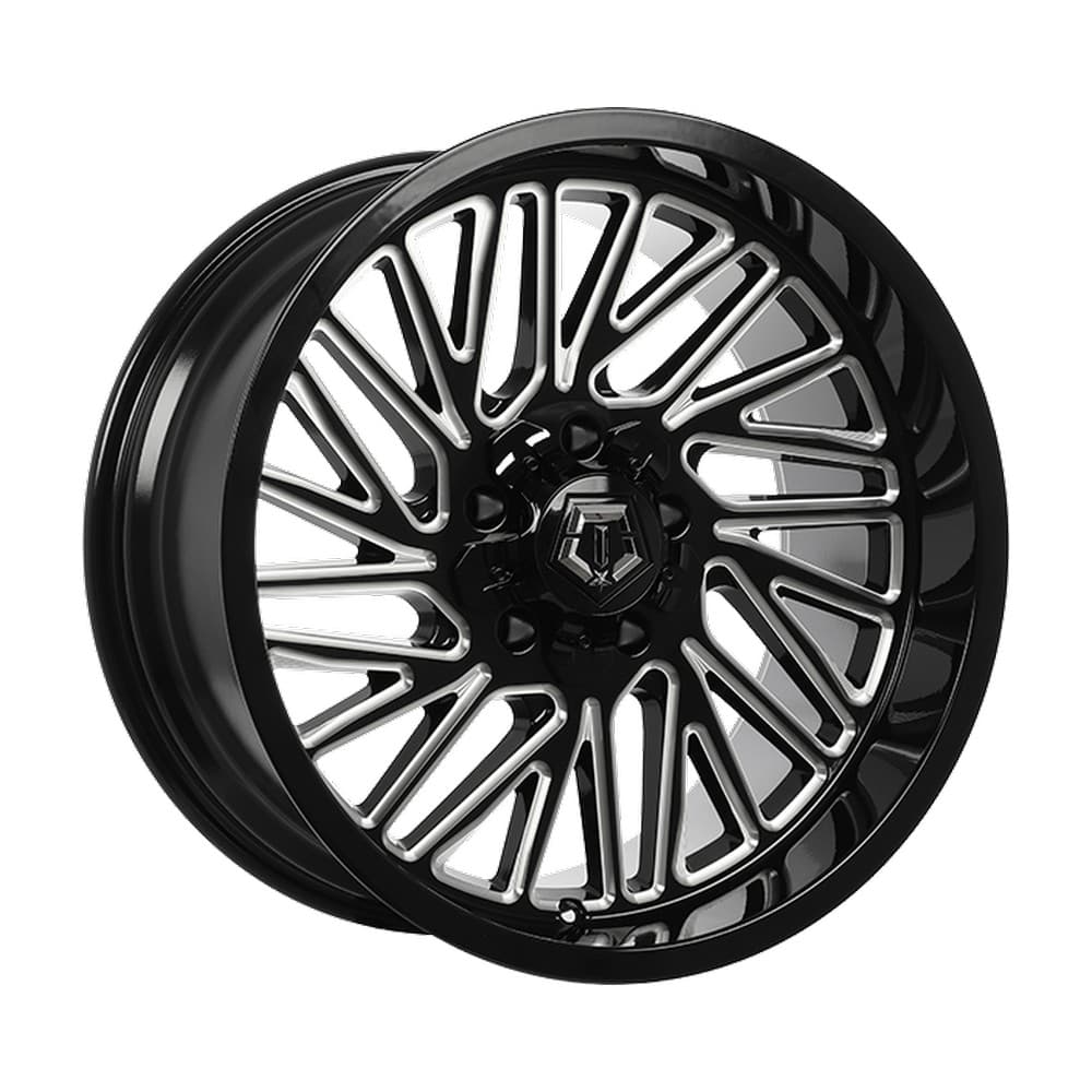 553 20×10.0 5x127/5x139.7 ET-12 — Gloss Black - Milled Edge