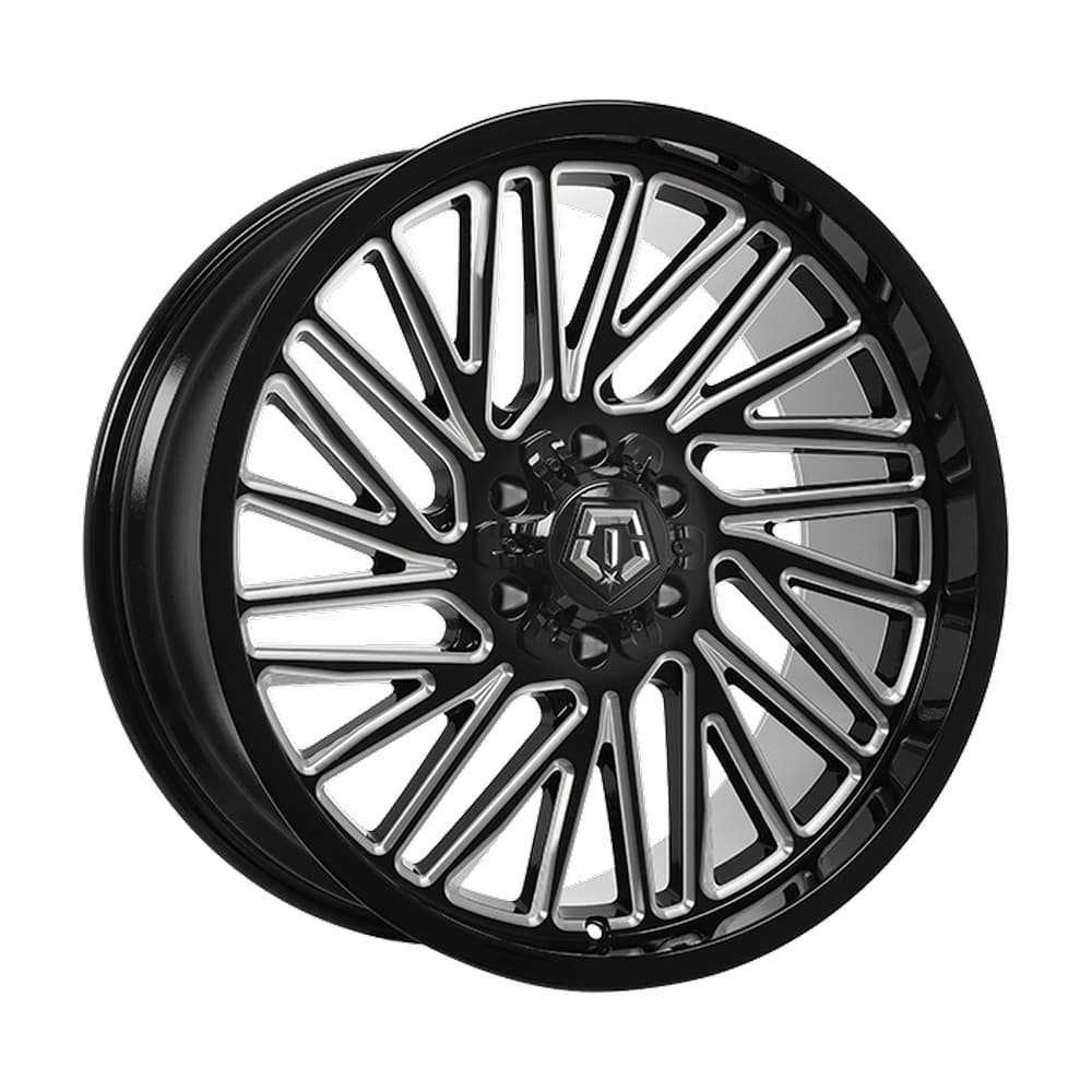 553 22×10.0 6x135/6x139.7 ET10 — Gloss Black - Milled Edge