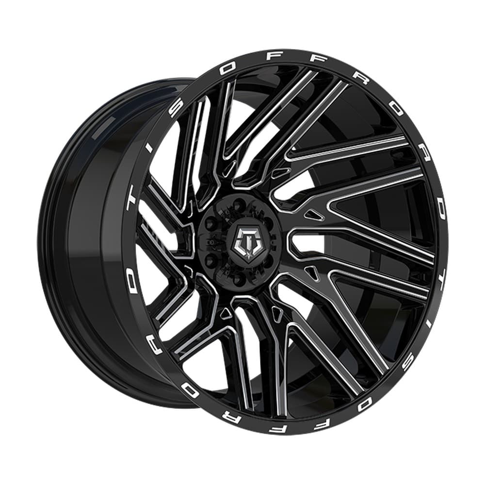 554 20×10.0 8x165.1 ET-19 — Gloss Black - Milled Edge