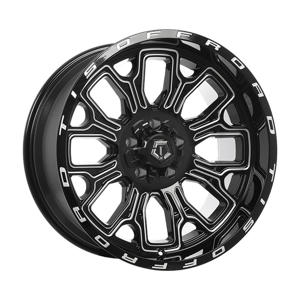 560 20×10.0 5x139.7/5x150 ET-19 — Gloss Black - Milled Edge