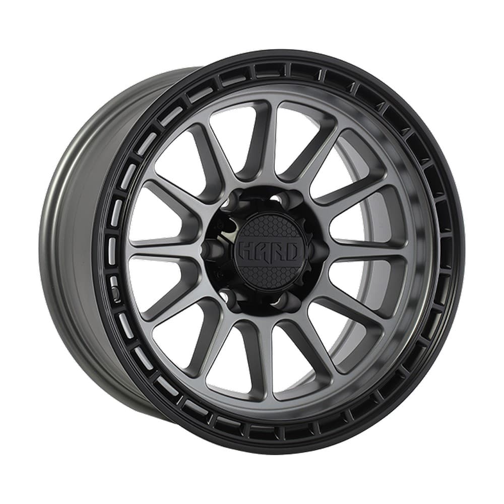 MOJAVE 17×8.5 6x139.7 ET-6 — Satin Gray - Black Lip