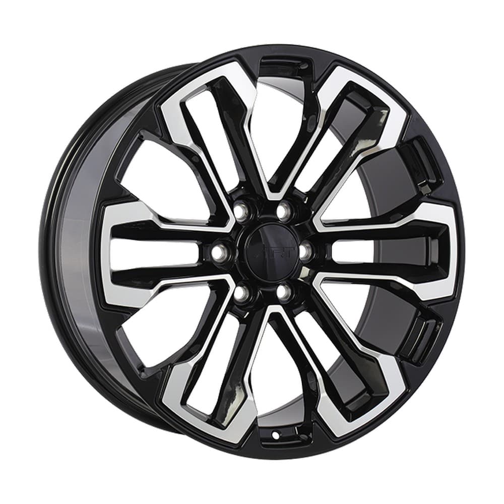 REPLICA 390 22×9.0 6x139.7 ET24 — Gloss Black - Machined Face