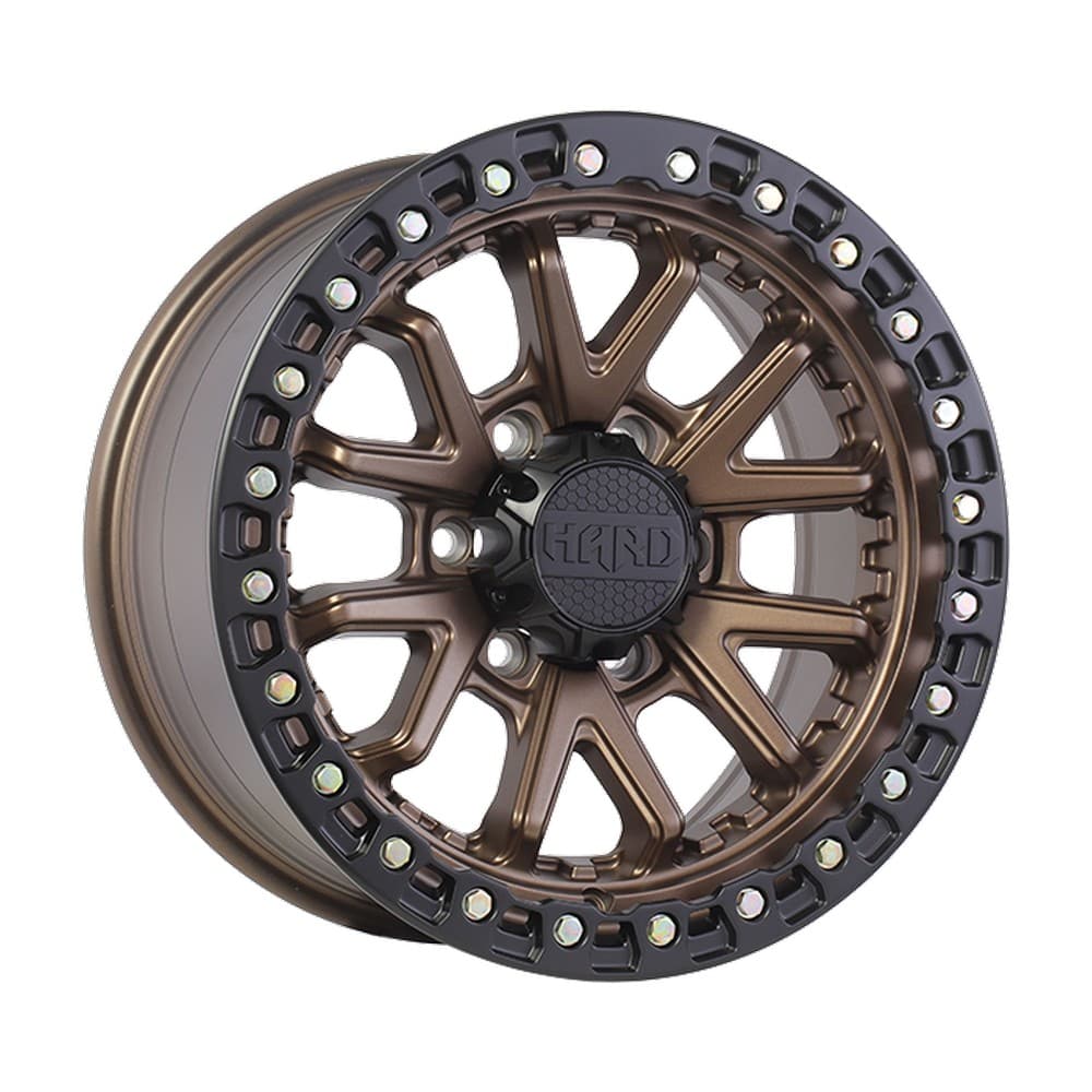 DUNE 17×8.0 6x139.7 ET35 — Satin Bronze Face - Satin Black Lip - Zinc Rivets