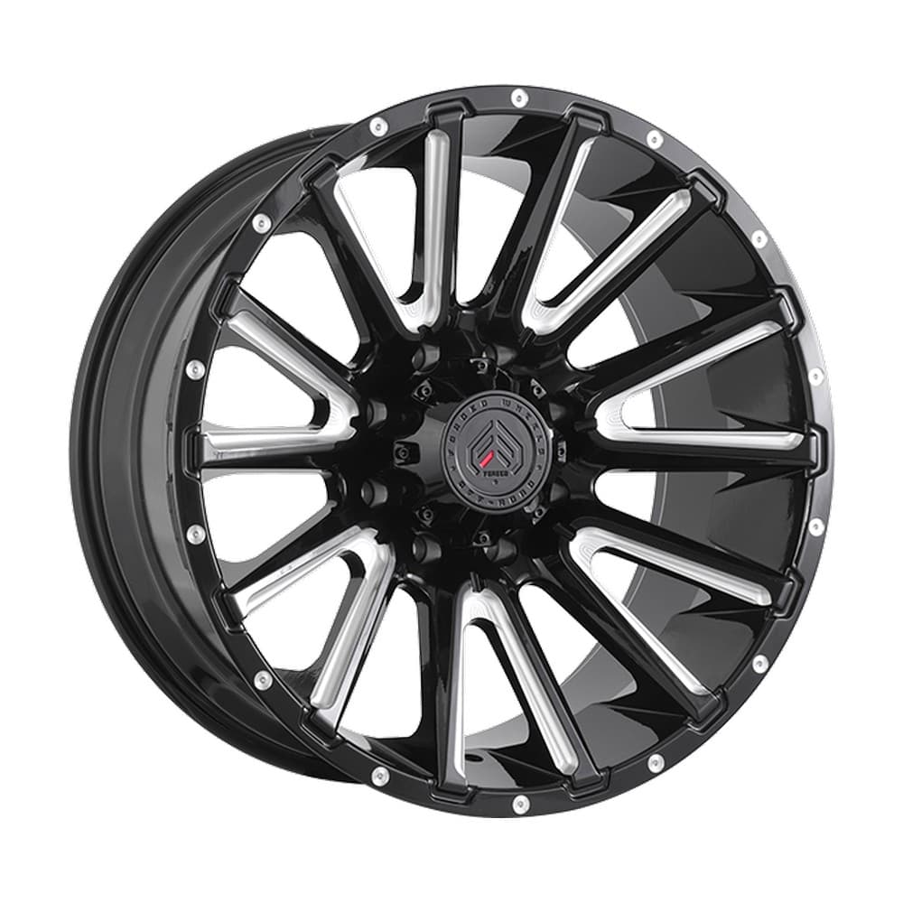 XR110 20×10.0 8x165.1 ET-19 — Gloss Black - Milled Edge
