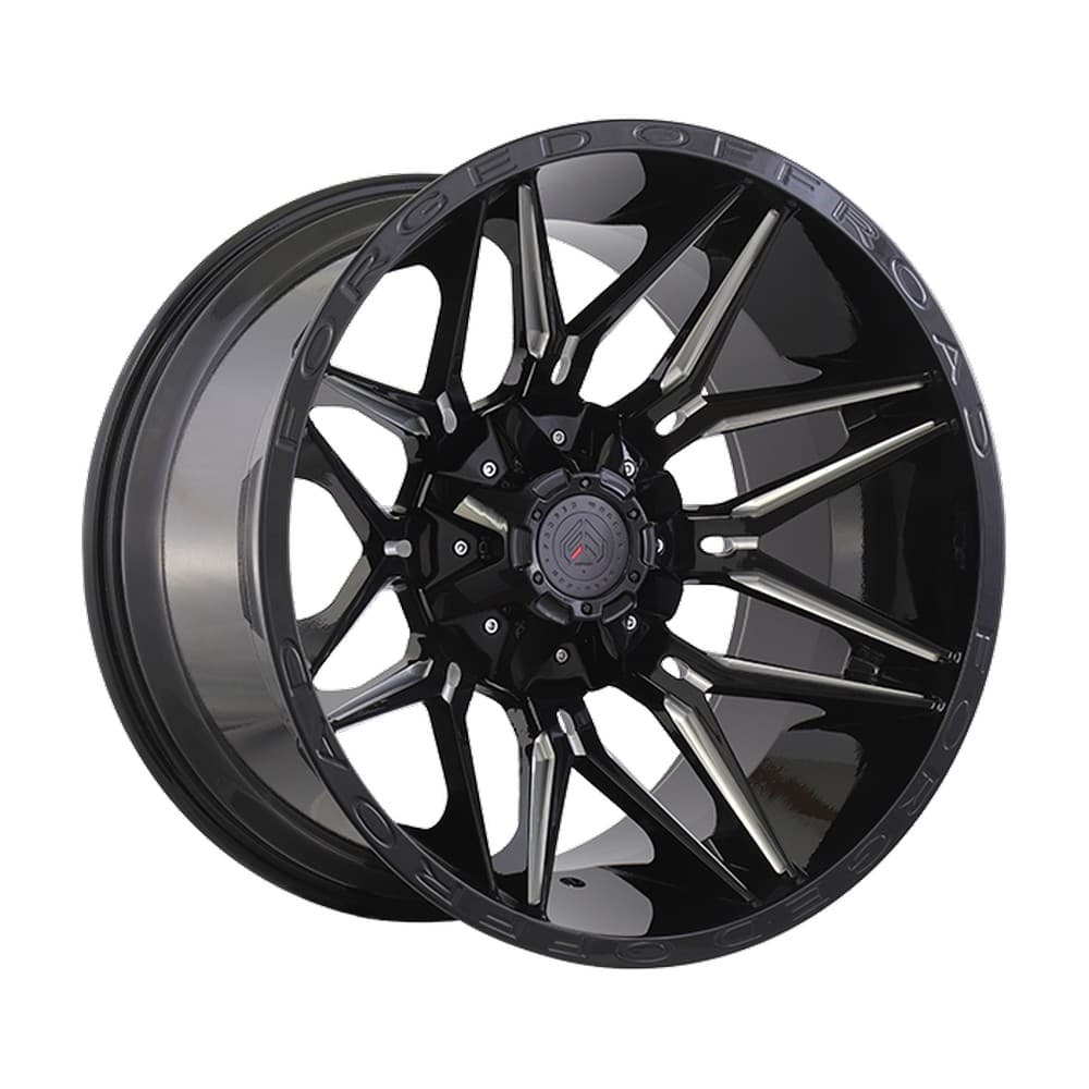 XR111 20×10.0 6x135/6x139.7 ET-12 — Gloss Black - Milled Edge