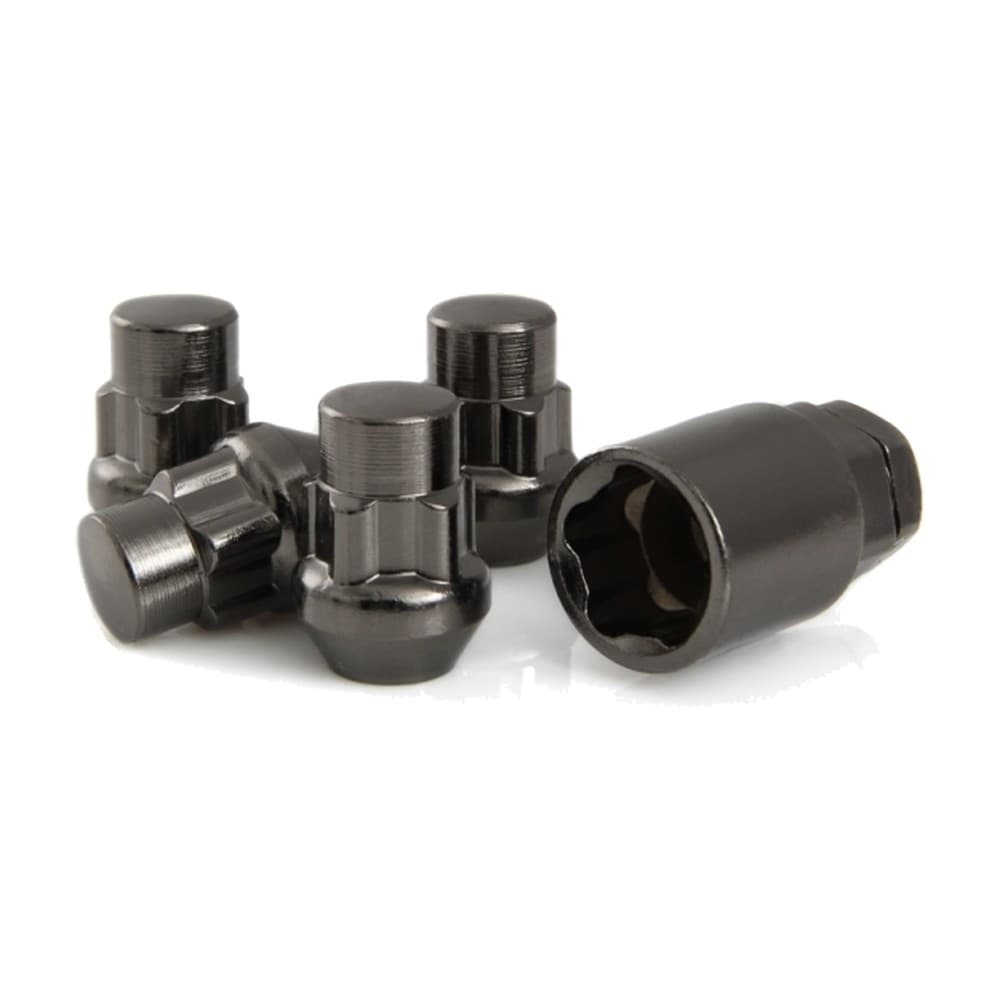 1/2rh Acorn Locks Seat 19/21mm Black Chrome