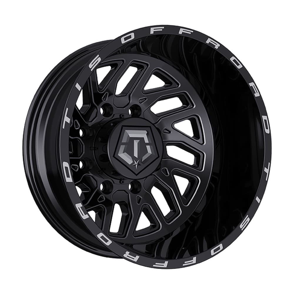544 22×8.3 8x210 ET-198 — Gloss Black - Milled Edge
