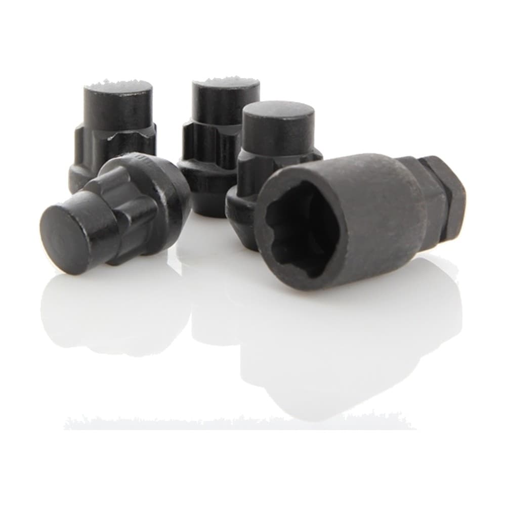 12x1.50 Acorn Locks 19/21mm Black Chrome