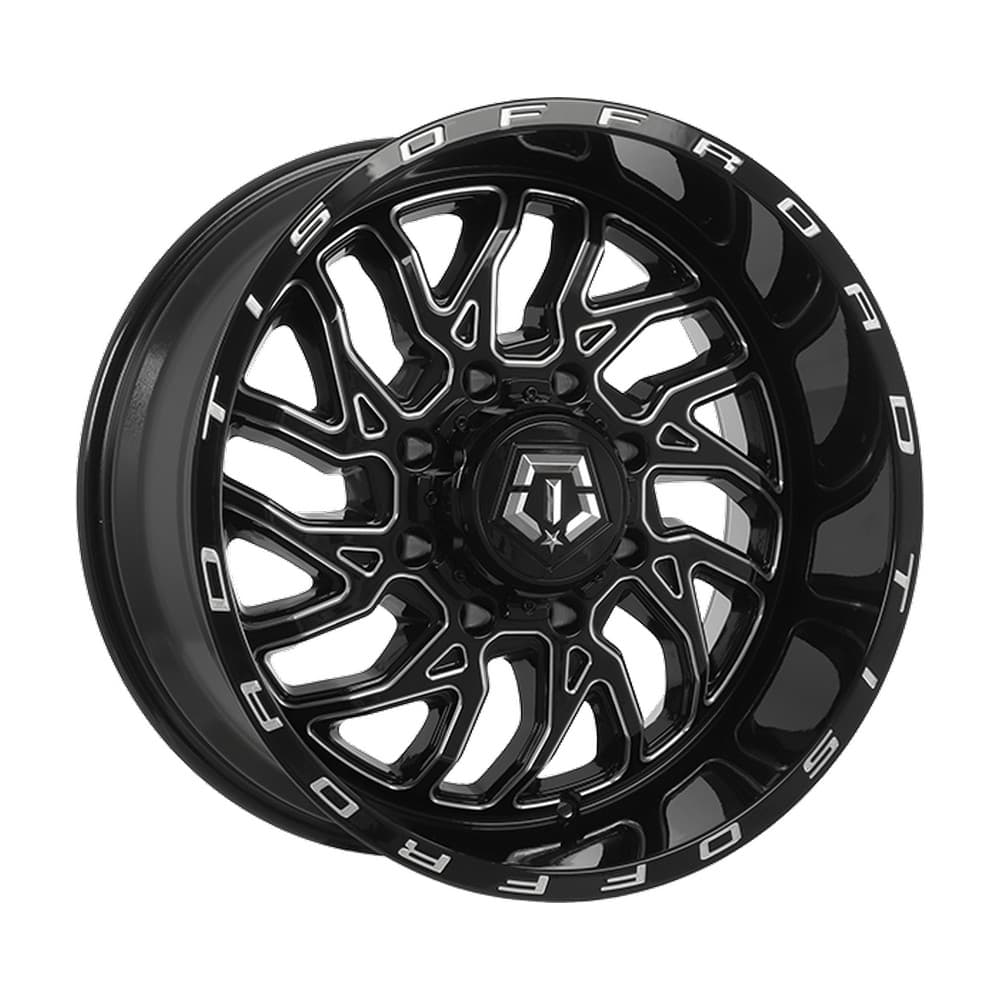 544 20×9.0 8x165.1 ET0 — Gloss Black - Milled Edge