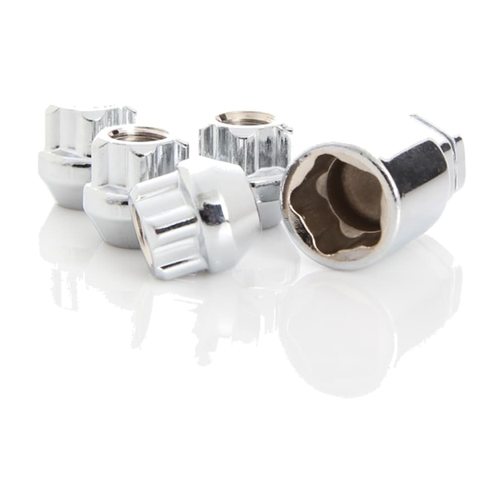 12x1.75 Open End Locks 19/21mm Chrome