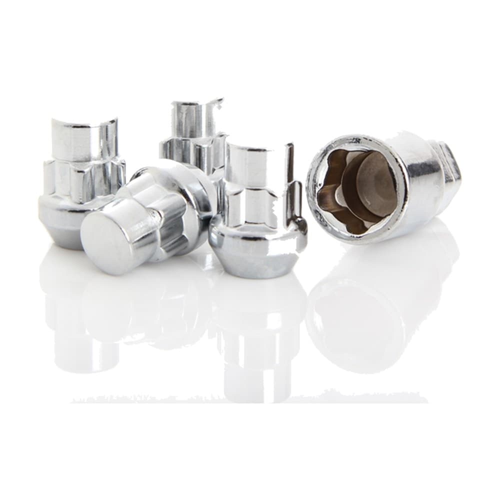12x1.25 Acorn Locks 19/21mm Chrome