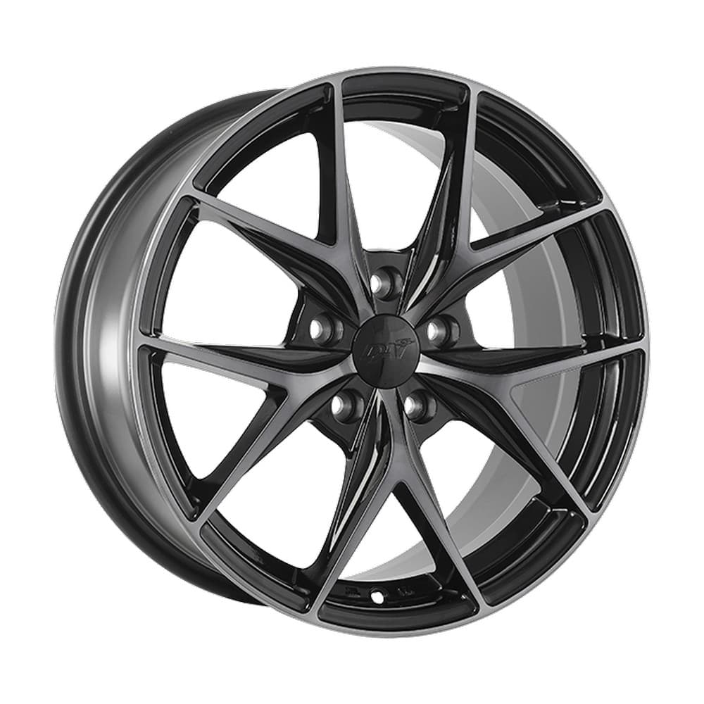ELEGANTE 17×7.5 5x114.3 ET40 — Gloss Black - Machined Face - Smoked Clear
