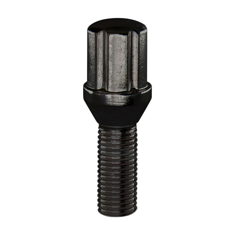 12x1.50 6-Spline Bolt Shank 24mm Black