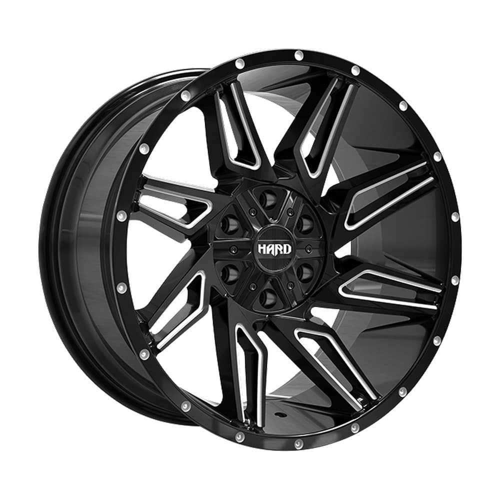 VOODOO 20×10.0 6x135/6x139.7 ET-12 — Gloss Black - Milled Edge