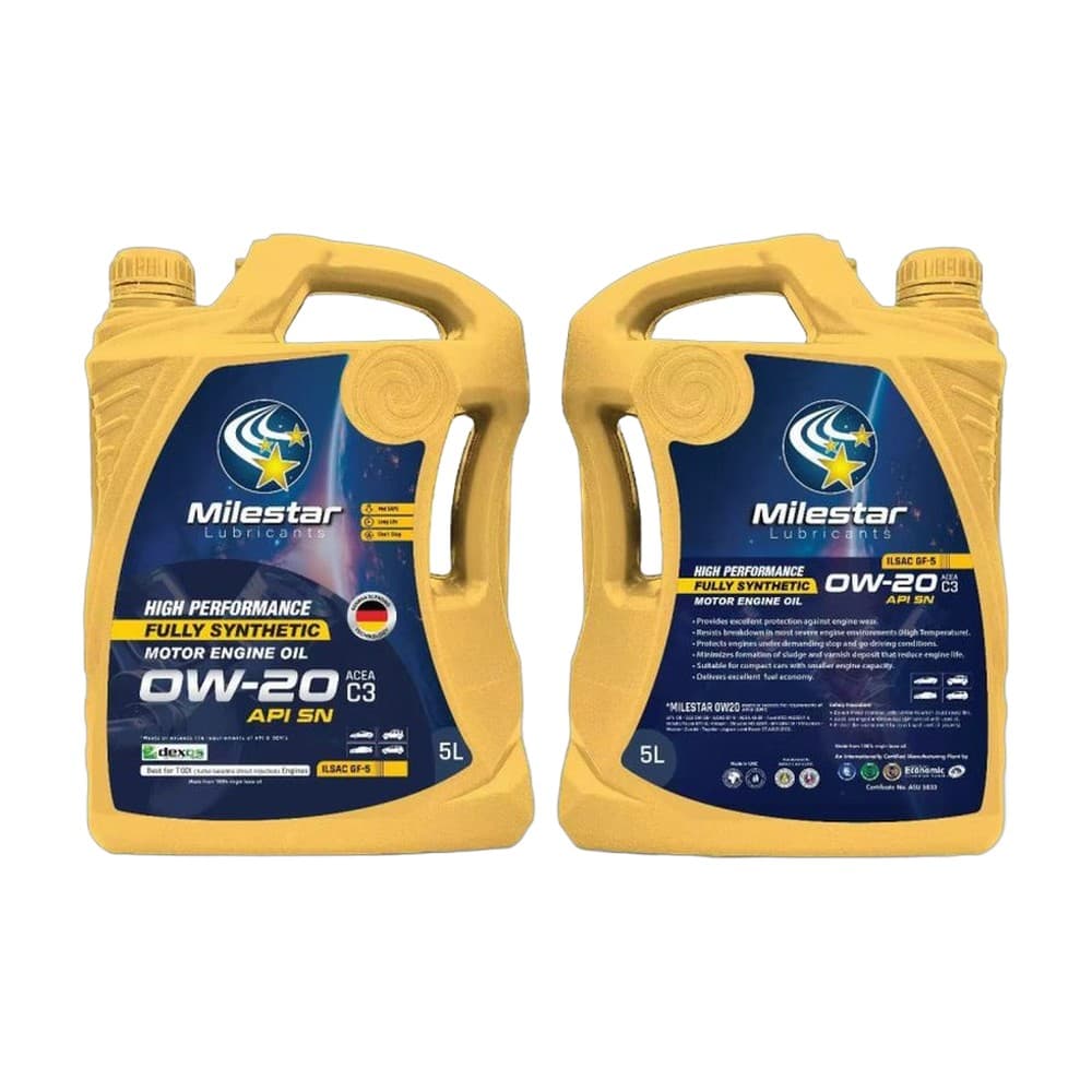 Milestar Full Synthetic Petrol Engine Oil SAE API SN - 0W16 ( 5L/JUG, 4JUGS PER CASE )