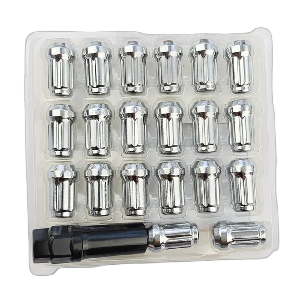 12 X 1.5 3/4" (20mm Hex） 35mm long Spline Lug Nuts, Cone Seat, 20pcs/box with key ( TOY…