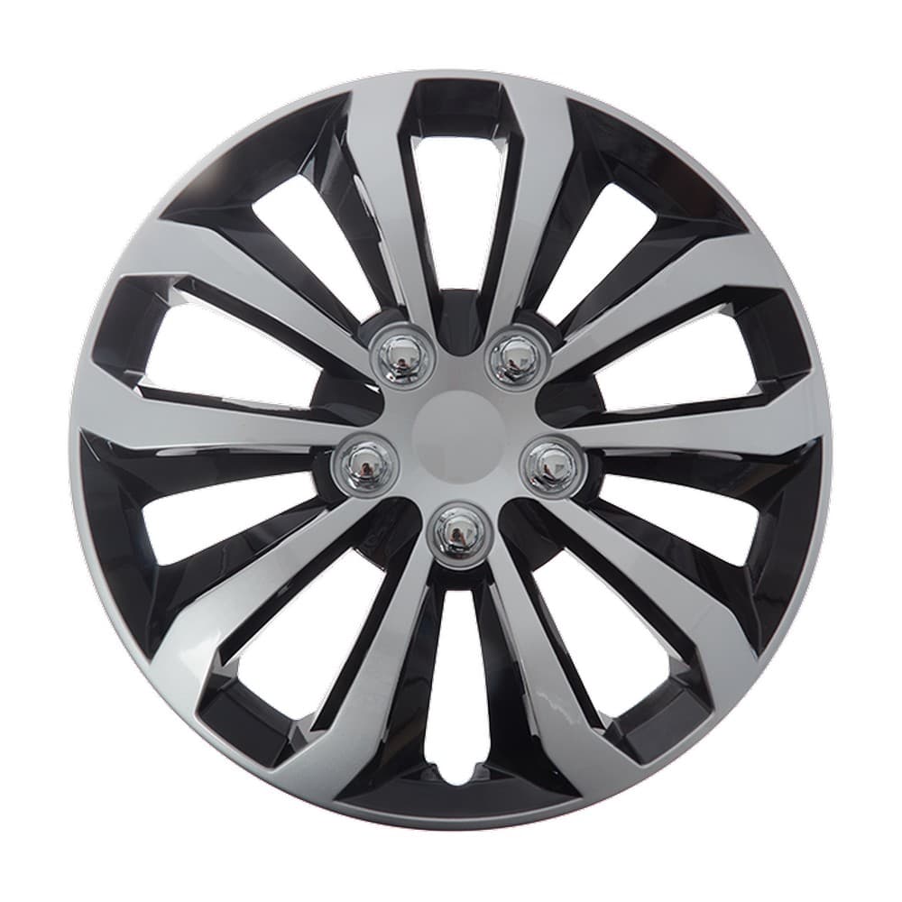 Wheel Covers 16 Silver And Black Set Of 4 PCS